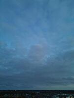antenne visie van walmer strand en zee visie gedurende zonsopkomst, kent, Engeland Verenigde koninkrijk. april 21e, 2024 foto