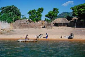 landelijke scène aan het meer van Malawi foto
