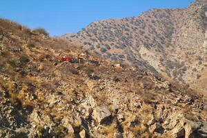 heuvels in balochistan provincie van Pakistan Aan december 24, 2023. foto