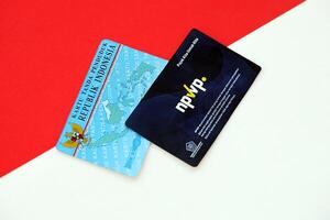 Indonesisch npwp nieuw belasting ID kaart aantal en ktp identiteit kaart voor belastingbetalers en burgers foto