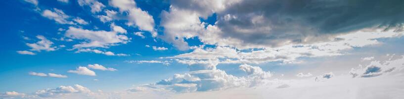 blauwe lucht en de wolken achtergrond foto