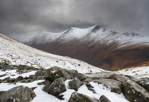 een visie van monteren Snowdon in noorden Wales foto