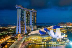 skyline van de binnenstad van singapore foto