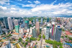 skyline van de binnenstad van Kuala Lumpur foto