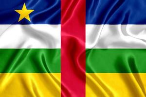 vlag centraal Afrikaanse republiek zijde detailopname foto