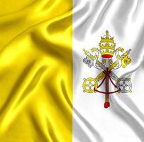 vlag van de vaticaanse zijde detailopname foto