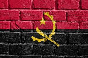 vlag van Angola Aan de muur foto