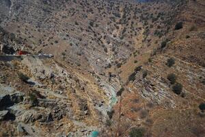 heuvels in balochistan provincie van Pakistan Aan december 24, 2023. foto