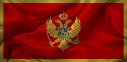 Montenegro nationaal vlag golvend elegant foto