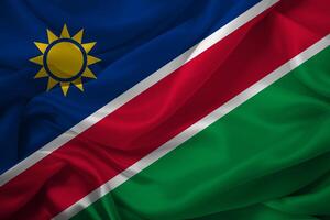 Namibië nationaal vlag golvend voorzichtig foto