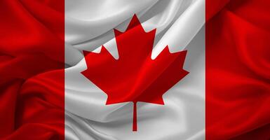 golvend Canadees vlag foto