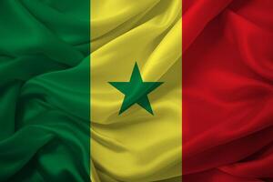Senegal vlag golvend foto