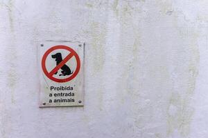 Nee dieren toegestaan teken. foto
