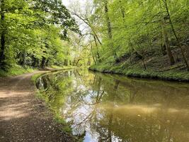 een visie van de shropshire unie kanaal in de buurt ellesmere foto