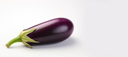 ai gegenereerd aubergine Aan wit achtergrond generatief ai foto