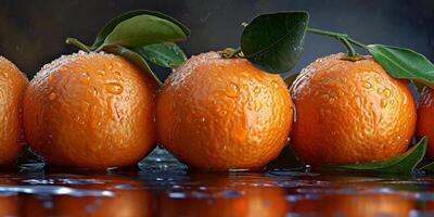 ai gegenereerd vers mandarijnen detailopname generatief ai foto