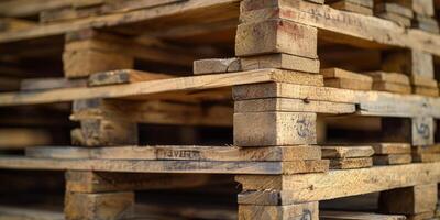 ai gegenereerd houten pallets detailopname structuur generatief ai foto