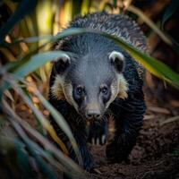 honing das in de Woud dieren in het wild foto