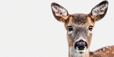 ree hert Aan wazig achtergrond dieren in het wild foto