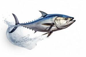 tonijn springt uit van de water foto
