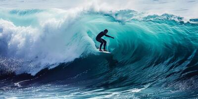 surfer op de golf foto