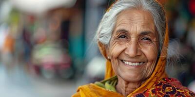 ouder Indisch vrouw foto
