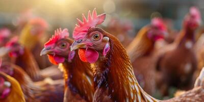 kippen Aan de boerderij foto