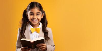 kinderen met boeken en rugzakken terug naar school- foto