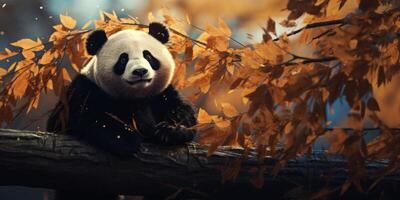 panda in de wild foto