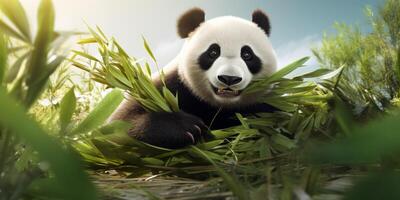 panda in de wild foto