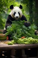 panda in de wild foto