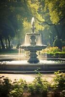 fontein in het stadspark foto