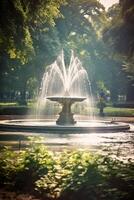 fontein in het stadspark foto