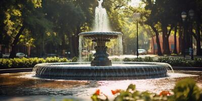 fontein in het stadspark foto