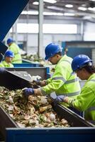 verspilling sorteren en recycling foto