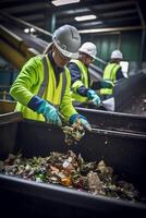 verspilling sorteren en recycling foto