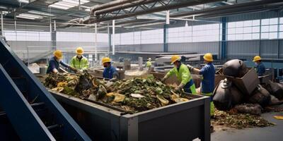 verspilling sorteren en recycling foto