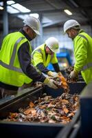 verspilling sorteren en recycling foto