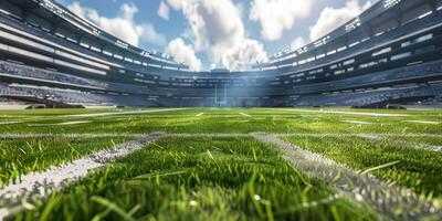 Amerikaans Amerikaans voetbal spelers Aan de veld- foto