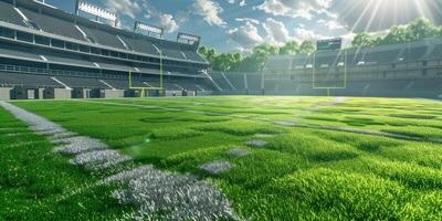 Amerikaans Amerikaans voetbal spelers Aan de veld- foto