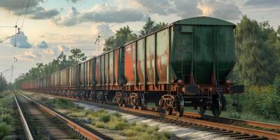 vracht trein lading levering foto