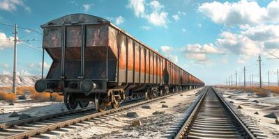 vracht trein lading levering foto