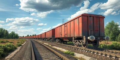 vracht trein lading levering foto