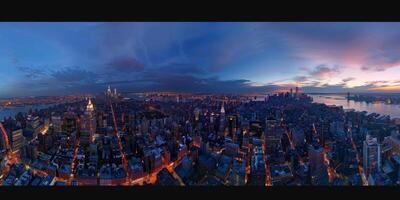 wolkenkrabbers van een groot stad foto