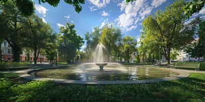 fontein in het park foto