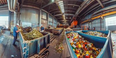 verspilling sorteren en recycling foto