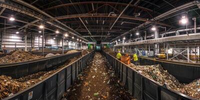 verspilling sorteren en recycling foto