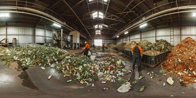 verspilling sorteren en recycling foto