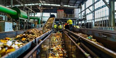 verspilling sorteren en recycling foto