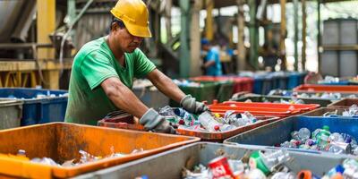 verspilling sorteren en recycling foto